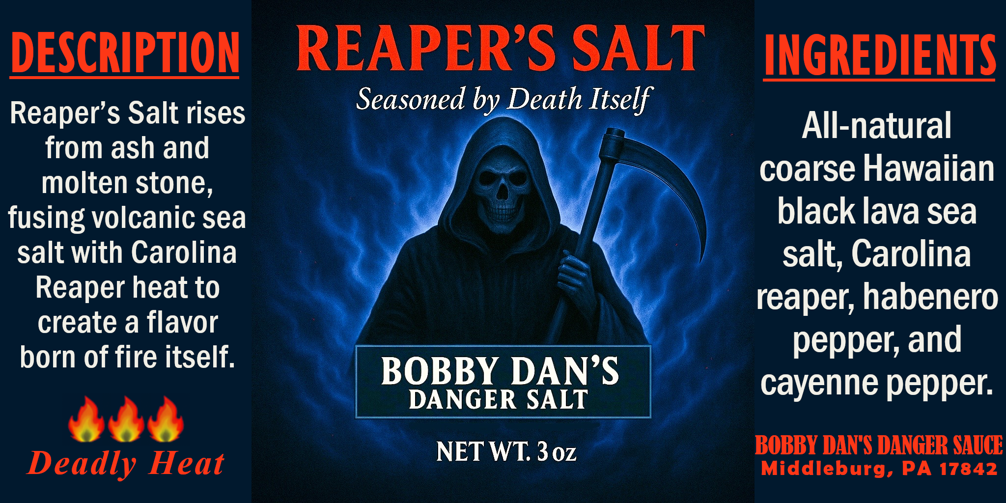 REAPER’S SALT — Carolina Reaper–Infused Sea Salt